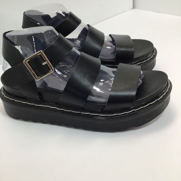 Madden Girl Dazze Women's 9 Platform Sandals Black strappy chunky Y2k - Picture 4 of 15